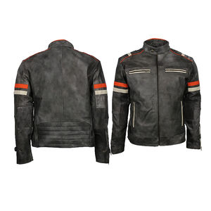 Chaqueta de cuero de moda en blanco personalizada de gran venta, ropa de hombre hecha en fábrica, chaqueta de cuero de moda hecha de tela PU - Product Image 6