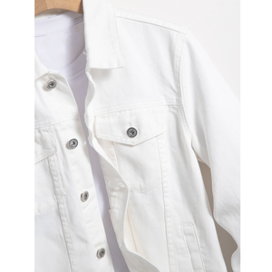 Vente en gros, dernière vente chaude, veste en denim décontractée en coton pour hommes, veste en jean slim de haute qualité avec logo personnalisé imprimé pour hommes - Product Image 4