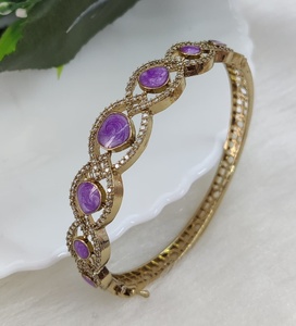 Polki สร้อยข้อมือสุดหรูเปิดใช้งานได้น้อยที่สุดสำหรับผู้หญิงที่สง่างามสวมใส่ได้ทุกวันกำไลข้อมือดีไซน์เนอร์คุณภาพดีน้ำหนักเบา - Product Image 6