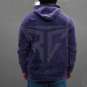 Sudaderas con capucha de lavado de ácido sólido de invierno de diseño de alta calidad estilo callejero superventas para hombres - Product Image 4