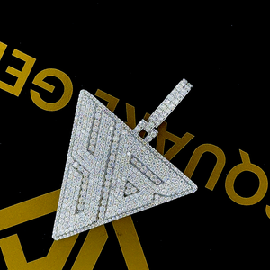 จี้เพชรโมอิสล้าน925เงินจี้แบบสั่งทำจี้แบบกำหนดเองจี้แบบกำหนดเองจี้แร็ปเปอร์เครื่องประดับฮิปฮอปเงิน925 - Product Image 2