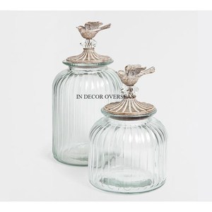 Ramadan spécial de haute qualité en métal plaqué or lune et étoiles Designer Base et couvercle supérieur pour bidon en verre transparent Fourniture d'ustensiles de cuisine - Product Image 3