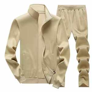 Nuevo Conjunto de sudadera sólida con estampado de invierno para hombre, ropa de calle de gran tamaño, chándal, ropa deportiva informal, chándales de poliéster 100% - Product Image 4