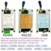 Transmission de données Lora sans fil 433MHz 868MHz DTU RS232 RS485 Convertisseur Modem radio numérique sans fil longue Distance
