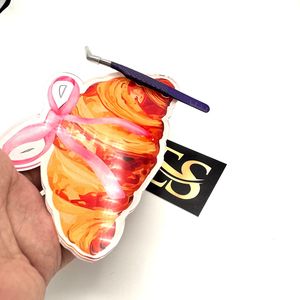 Wholesale Custom Lash Tile Custom Color Pink <b>Bow</b> Reusable Acrylic Eyelash Tile Butterfly Square Heart Flower 2 1 Eyelash - Product Image 2