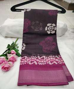 Saris en soie artificielle en gros, ethniques - Product Image 5