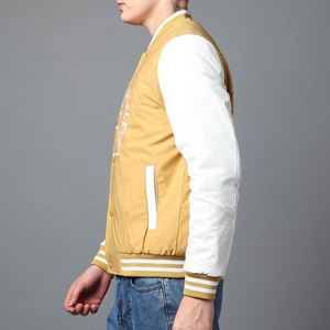 เสื้อแจ็คเก็ตวาร์ซิตี้สีเหลืองขาวสำหรับผู้ชาย DANISH IMPEX ทรงปกติ ปิดกระดุมแบบปกปิด ดีไซน์แบบกลับด้านได้ ซับในผ้าฟลีซ โลโก้ด้านหน้า - Product Image 3