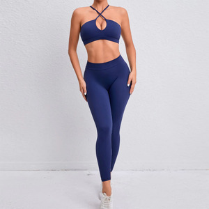 Offre Spéciale Ensemble de yoga grande taille de haute qualité pour femmes Design unique Motif solide Position du logo avant Séchage rapide Écologique - Product Image 3