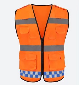 Chaleco reflectante uniforme de seguridad de alta visibilidad Chaleco de seguridad para Trabajadores viales al por mayor con 3 rayas reflectantes - Product Image 5