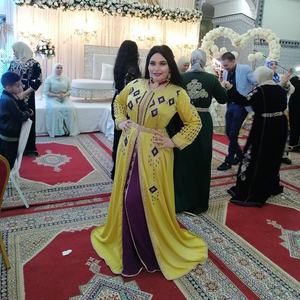 Handmade <b>Yellow</b> Purple Moroccan Caftan Casual Style Silk Anti-Static Traditional Muslim <b>Clothing</b> Breathable Crystal Muslims - Product Image 2