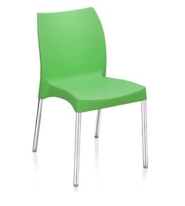 Silla de cafetería convertible de metal y plástico de diseño minimalista para uso en comedor o muebles para el hogar - Product Image 1