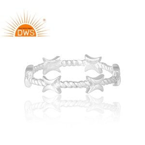 Latest Selling 925 Sterling <b>Silver</b> <b>Band</b> <b>Ring</b> Custom Design Jewelry For Women Gift For Her - Product Image 3