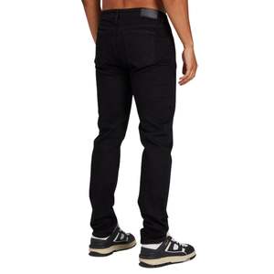 กางเกงยีนส์สีดำใส่สบายสำหรับผู้ชาย, กางเกงยีนส์ทรงหลวมทนทานสไตล์สตรีทแวร์สวมใส่สบายในชีวิตประจำวันสำหรับผู้ชาย - Product Image 3