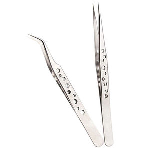Pinces à épiler Vetus de haute qualité à pointe inclinée, logo personnalisé, vente en gros, outils de beauté pour extensions de cils, pinces courbées - Product Image 3