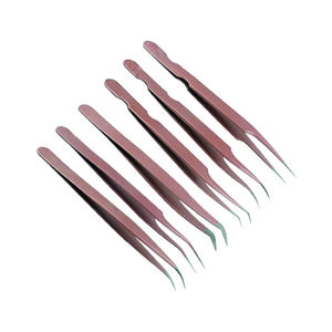 Ensemble de pinces à cils à pointe de diamant de 6 pièces de vente chaude pointe droite de haute qualité directement de l'usine! Disponible dès maintenant! - Product Image 1