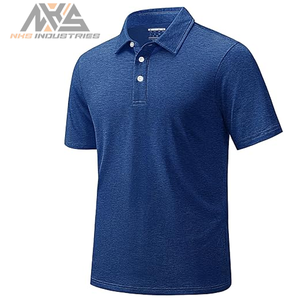 Golf de hombre de alta calidad para Polo de talla grande cómodo de manga corta de algodón transpirable Cierre de 3 botones estilo informal - Product Image 5