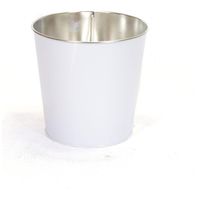 Seau à popcorn en métal blanc Kontensan EF149Y8 2,6 L 175x170 mm