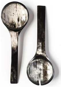 Collection de 4 cuillères en corne de buffle faites à la main, de style classique, écologiques et de qualité supérieure, pour la maison et les mariages - Product Image 3