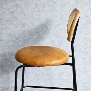 Henry Contemporary Bar <b>Stool</b> <b>with</b> Swivel Feature Mesh <b>Back</b> and Iron Frame Simple Design Upholstered Cushion GBSK016 - Product Image 6