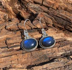 Handmade Labradorite Gemstone <b>Earrings</b> 925 Sterling Silver Unique Statement Fashion Jewelry Gift For Women <b>Men</b> - Product Image 3