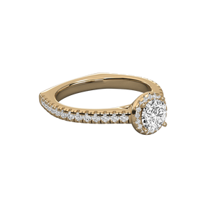 Bague pour femme en or 14 carats avec diamant solitaire, design brillant - Product Image 4