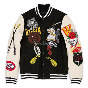 Patchs en chenille personnalisés Vestes universitaires brodées en laine Stand High School/College Team Winter Fashion Wear pour hommes femmes - Product Image 1