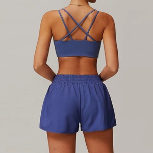 Traje de entrenamiento atlético para mujer, conjunto de ropa de gimnasio de secado rápido con mallas y Sujetador deportivo para correr y hacer ejercicio - Product Image 3