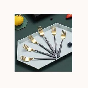 Juego de Cubiertos de Acero Inoxidable, Juego de Cubiertos con Mango de Cerámica, Color Negro, con Cabezales Pulidos, de Diseño Único - Product Image 1