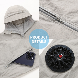 Wholesale <b>Summer</b> Fan Cooling <b>Jacket</b> for Outdoor Cooling Vest <b>Men</b> Women Fans <b>Jacket</b> Sunscreen Clothing - Product Image 3