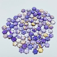Ametrine sculptée à la main en forme de fleur, pierre précieuse de 10 mm pour la fabrication de bijoux, artisanat unique fait main