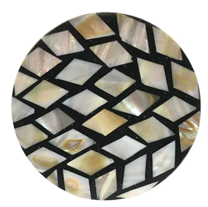 Hotel and Home <b>Table</b> <b>Mat</b> Pad Sets Resin Coffee and Tea Coasters with Mother of Pearl Inlay Stylish <b>Mats</b> & Pads - Product Image 1