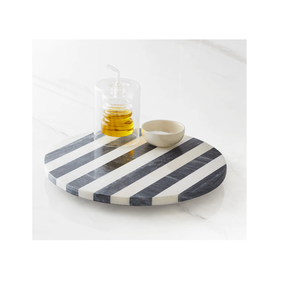 Marbre blanc paresseux Susan fabriqué à la main blanc cuisine organisateur paresseux Susan pour cuisine meilleur design papillon prix - Product Image 2