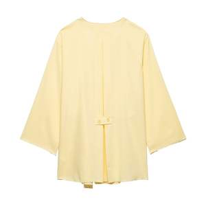 New 2025 Spring Lady Vintage Casual V-Collar <b>Linen</b> Outerwear Commuting Women Clothing Long Sleeve Long Sleeve <b>Top</b> Chic Coat - Product Image 2