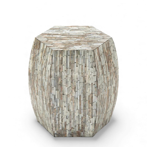 Tabourets élégants en nacre, vente en gros, meubles de siège en incrustation de coquillages faits à la main - Product Image 1