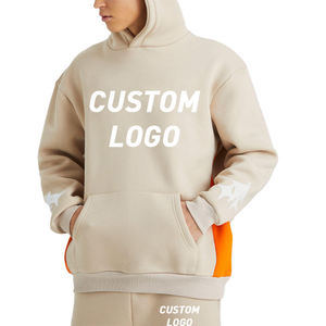 ชุดวิ่งจ๊อกกิ้งสำหรับผู้ชายชุดวอร์มสีล้วนมีฮู้ดสำหรับฤดูหนาวโลโก้ตามสั่ง - Product Image 4