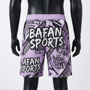 Short de bain pour homme, premium, 130 GSM, microfibre de polyester, vert foncé, impression par sublimation sur toute la surface, logo personnalisé, short de sport pour la plage - Product Image 3