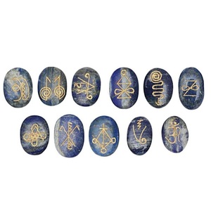 High Quality Karuna Sodalite Shape Oval Stone 11 Piece Karuna Set Natural Healing Crystal Reiki Gemstone Karuna Set Wholesale - Product Image 1