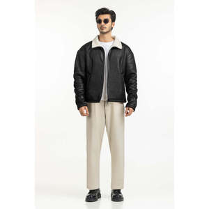 Men's Casual Streetwear Coated <b>Winter</b> Jacket Windproof Turn-down Collar Zippered Closure Pattern <b>Decoration</b>-XS Regular Fit - Product Image 1