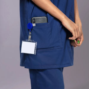 Uniforme médico antiarrugas a la moda con cuello en V Tops traje de fregado/uniformes médicos de hospital personalizados uniformes de enfermería para mujeres 2025 - Product Image 3