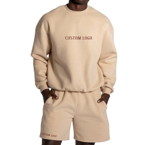Nouveau short à capuche en polaire respirant pour hommes Survêtement d'hiver 2 pièces personnalisé avec impression de logo en gros Collection d'automne - Product Image 6