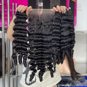 Precio al por mayor de alta calidad Color natural 2X6 30 pulgadas Cabello humano dibujado doble Cabello rizado crudo vietnamita 100 - Product Image 3