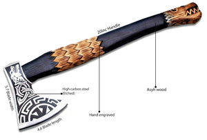 Wholesale Customized Industrial High Quality OEM ODM Service Viking <b>Axe</b> Damascus Steel Beautiful <b>Wood</b> Handle Outdoor DIY Camping - Product Image 5