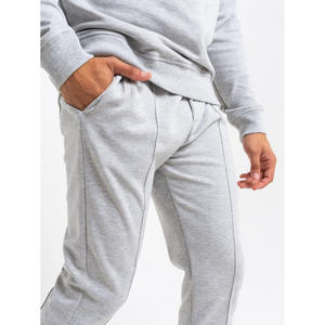 Ensemble de survêtement de sport en coton de haute qualité avec logo personnalisé, col rond, poids lourd, survêtement pour hommes, ensemble de jogging 2 pièces - Product Image 4