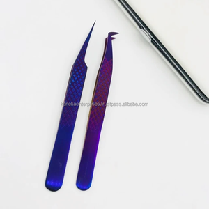 แหนบต่อขนตาแบบมืออาชีพ ป้องกันแม่เหล็ก ทำจากไทเทเนียมสแตนเลส ขนาด 12-14 ซม. รับทำโลโก้แบรนด์ส่วนตัว - Product Image 1