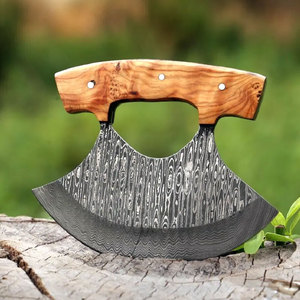 Venta al por mayor pedidos a granel personalizados OEM ODM servicio Industrial japonés Pizza hacha hecho a mano Damasco Chef acero resistente - Product Image 6