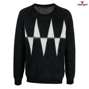 Suéter de Cuello Redondo para Hombre, Estilo Urbano, de Lana/Cachemira, Antiarrugas, con Diseño Personalizado en la Parte Delantera, Color Personalizado, Precio Económico, Gran Venta - Product Image 4