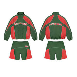 2025 Custom Screen Printed Men's Summer Nylon Windbreaker <b>Shorts</b> Set Jogging <b>Suit</b> <b>Short</b> Set Two Piece Street Wear Wind Breaker - Product Image 3