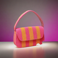 Pochette de soirée tendance personnalisée en perles de citron, sac à main brodé avec nom, écologique, à porter à l'épaule