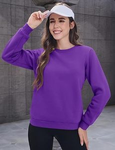 Sudadera de Mujer de Alta Calidad, Cuello Redondo, Informal, de Forro Polar, Cálida para Invierno - Product Image 3