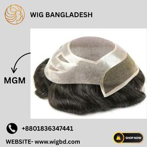 Peluca de Cabello Humano Remy Indio 100% MGM con Frente de Encaje para Hombres, Solución para la Pérdida de Cabello - Tupé Premium con Ondas Profundas - Product Image 5